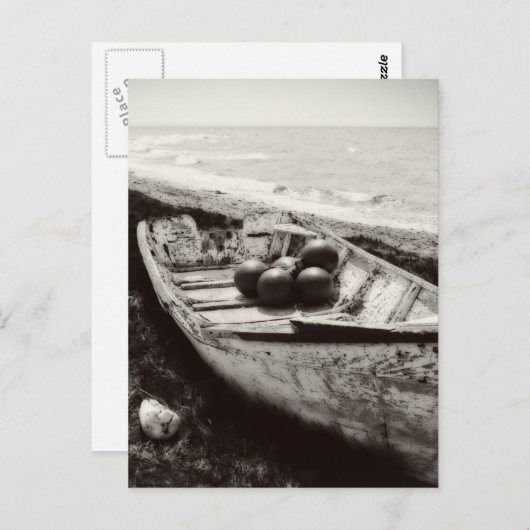 Gevist zwart-wit briefkaart (Voorkant / Achterkant)