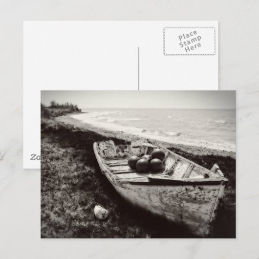 Gevist zwart-wit briefkaart (Voorkant / Achterkant)