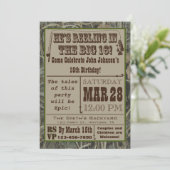 Geviste 16e verjaardag met Camo Kaart (Staand voorkant)