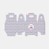 Geviste 1e verjaardag bedankdoosjes (Uitgevouwen)