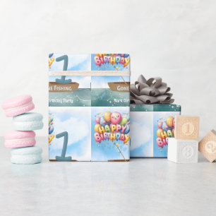 Geviste 1e verjaardag cadeaupapier