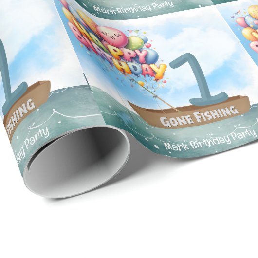 Geviste 1e verjaardag cadeaupapier (Rol Hoek)