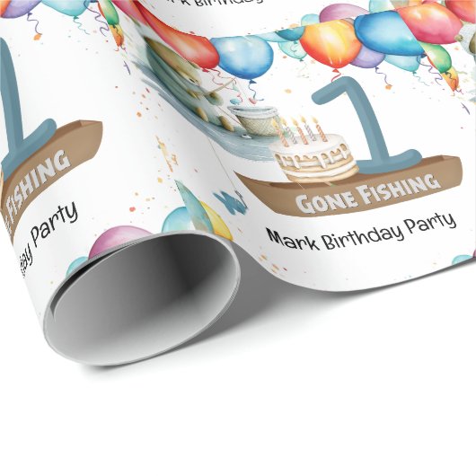 Geviste 1e verjaardag cadeaupapier (Rol Hoek)