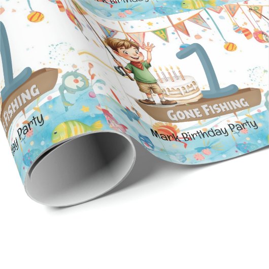 Geviste 1e verjaardag cadeaupapier (Rol Hoek)