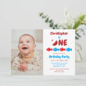 Geviste 1e verjaardag kaart (Staand voorkant)