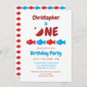 Geviste 1e verjaardag kaart (Voorkant / Achterkant)