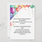 Geviste 1e verjaardag kaart (Achterkant)