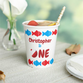 Geviste 1e verjaardag papieren bekers