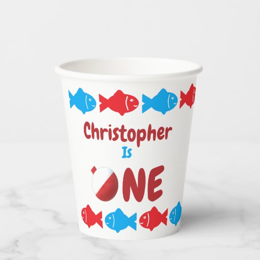 Geviste 1e verjaardag papieren bekers (Voorkant)