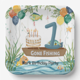 Geviste 1e verjaardag papieren bordje