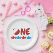 Geviste 1e verjaardag papieren bordje (Feest)