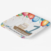 Geviste 1e verjaardag papieren bordje (Gebogen)