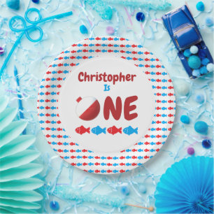 Geviste 1e verjaardag papieren bordje