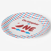 Geviste 1e verjaardag papieren bordje (Gekanteld)