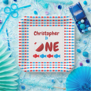 Geviste 1e verjaardag papieren bordje