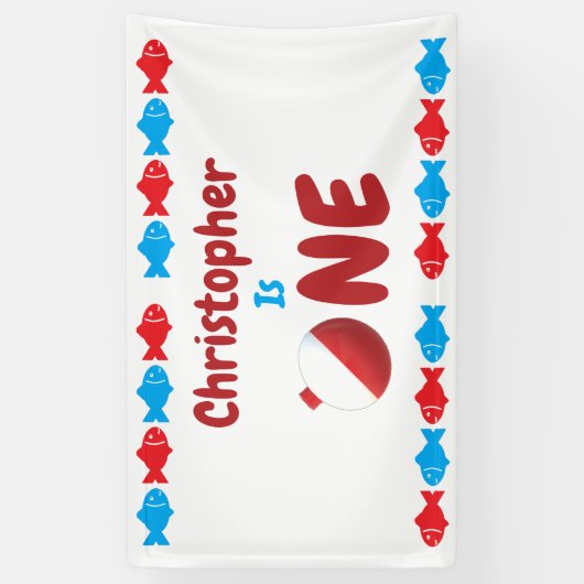 Geviste 1e verjaardag spandoek (Verticaal)