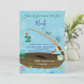 Geviste 2e Verjaardag Jongen O-vis-bondgenoot Uitn Kaart (Staand voorkant)