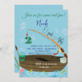 Geviste 2e Verjaardag Jongen O-vis-bondgenoot Uitn Kaart (Voorkant / Achterkant)