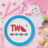 Geviste 2e verjaardag papieren bordje (Feest)