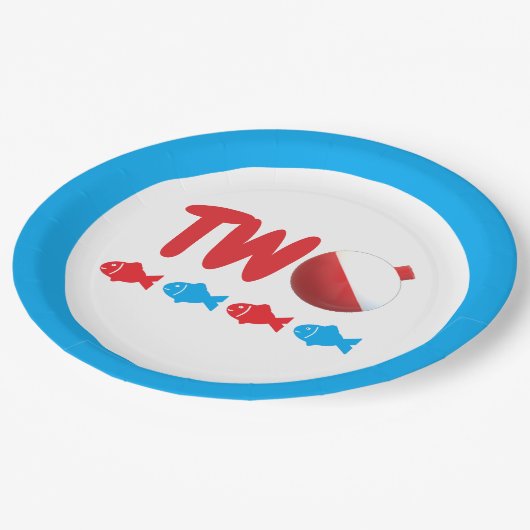 Geviste 2e verjaardag papieren bordje (Gekanteld)