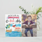 Geviste 4e Verjaardag O-Fish-Ally 4 Foto Kaart (Staand voorkant)