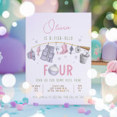 Geviste 4e verjaardag O-Fish-Ally Vier Verjaardag Kaart