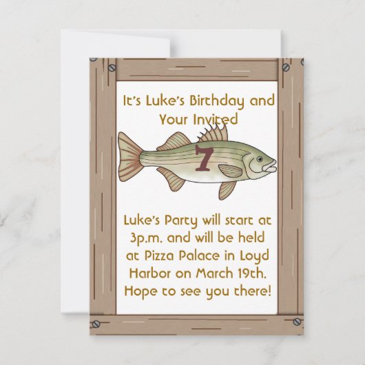 Geviste 7e uitnodiging van de partij van Birthday (Voorkant)