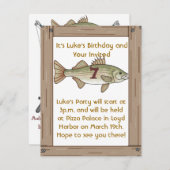 Geviste 7e uitnodiging van de partij van Birthday (Voorkant / Achterkant)