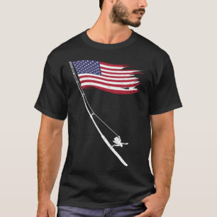 Geviste Amerikaanse vlag Gevist Rod T-shirt