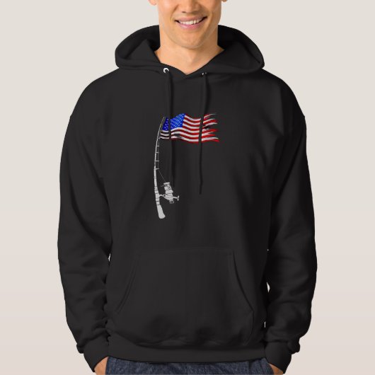 Geviste Amerikaanse vlag Hoodie (Voorkant)