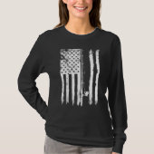 Geviste Amerikaanse vlag Mannen Vissers T-shirt (Voorkant)