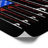 Geviste Amerikaanse vlag op 4 juli Poster (Hoek)