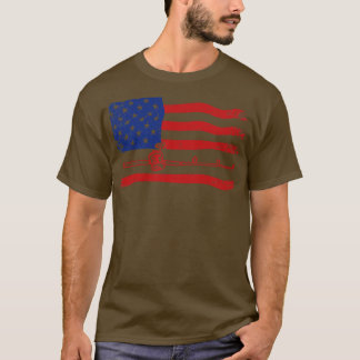 Geviste Amerikaanse vlag T-shirt