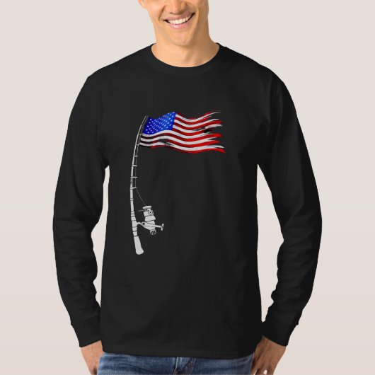 Geviste Amerikaanse vlag T-shirt (Voorkant)