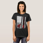 Geviste Amerikaanse vlag Vist T-shirt (Voorkant volledig)