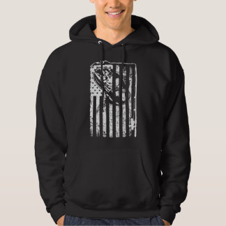 Geviste Amerikaanse vlag voor de ringbandvisserij Hoodie