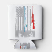 Geviste Amerikaanse vlag voor Rod Hunting Rifle Blikjeskoeler (Achterkant)