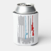 Geviste Amerikaanse vlag voor Rod Hunting Rifle Blikjeskoeler (Blikje Achterkant)