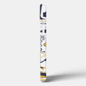 Geviste apparatuur in blauw en goud Case-Mate iPhone case (Achterkant / Links)