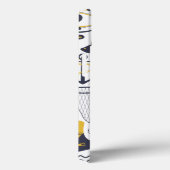 Geviste apparatuur in blauw en goud Case-Mate iPhone case (Achterkant / Rechts)