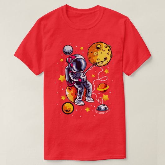 Geviste astronautenruimte t-shirt (Design voorkant)