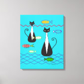 Geviste atoomkatten canvas afdruk (Voorkant)