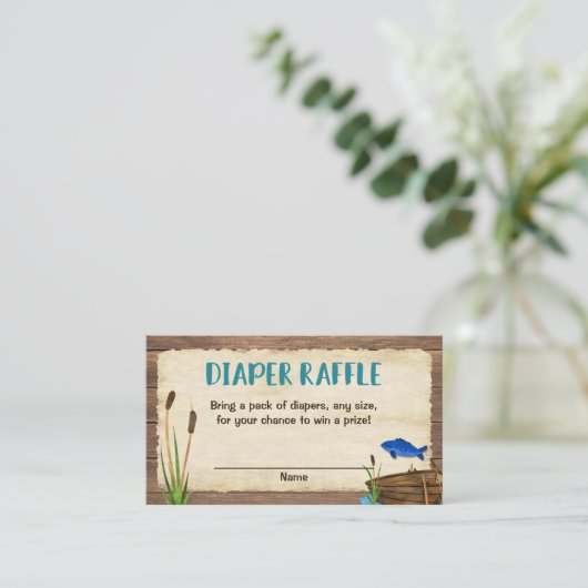 Geviste baby shower-luierkaarten informatiekaartje (Staand voorkant)