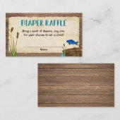 Geviste baby shower-luierkaarten informatiekaartje (Voorkant / Achterkant)