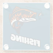 Geviste bait glazen onderzetter (Achterkant)