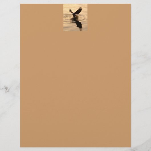 Geviste Bald Eagle over Tan Wildlife Paper (Voorkant)