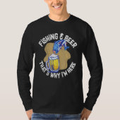 Geviste Beer Alcohol Fisherman Joke Pun T-shirt (Voorkant)