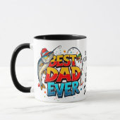 Geviste beste papa ooit vis citaat graffiti mok (Links)