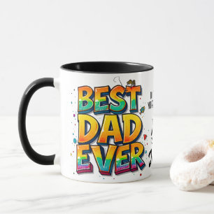 Geviste beste papa ooit vis citaat graffiti mok