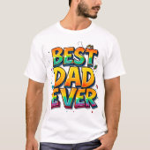 Geviste beste papa ooit vis graffiti t-shirt (Voorkant)